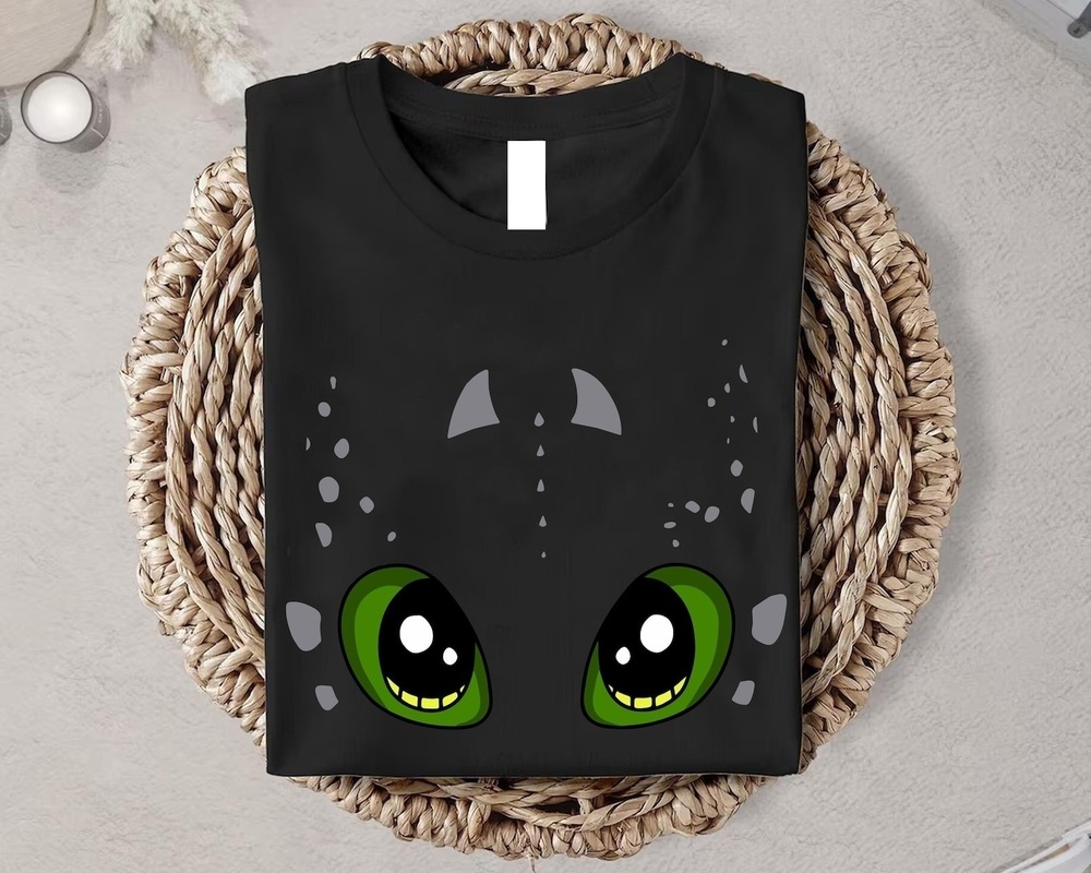 How To Train Your Dragon Toothless And Light Fury Big Face Shirt